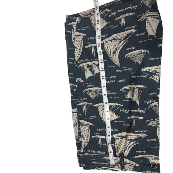 J. Crew Men's Boat Patterned navy blue Stanton Short Size 38 ships nautical sail - Picture 5 of 11